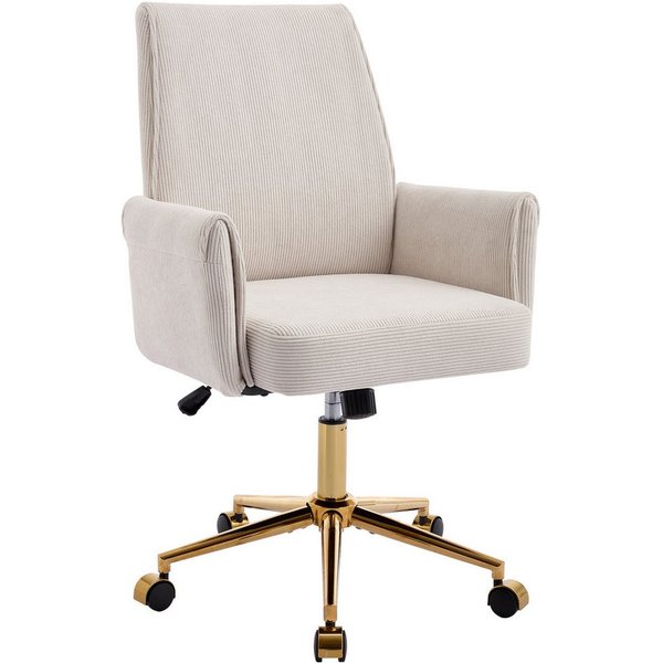 SeedWave Bürostuhl Ergonomisch Cord Drehstuhl mit Wippfunktion, Memory-Schaum Sitzkissen, Höhenverstellbarer Schreibtischstuhl für Büro und Home Office