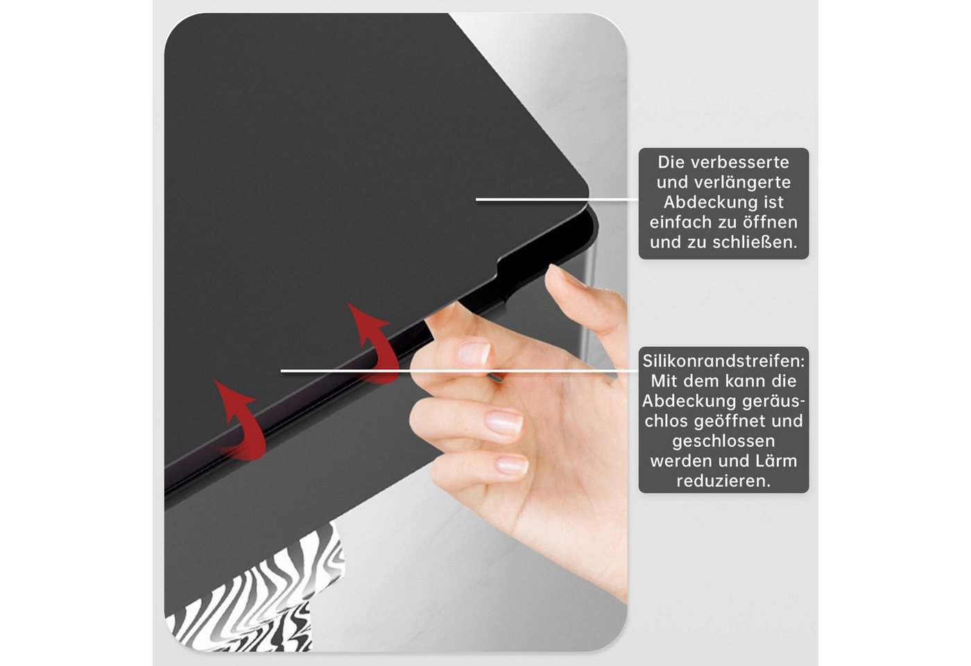 SEHAUSEU Toilettenpapierhalter edelstahl mit Feuchttücherbox, selbstklebend oder Bohren, weiß,schwarz – Bild 3 von 5