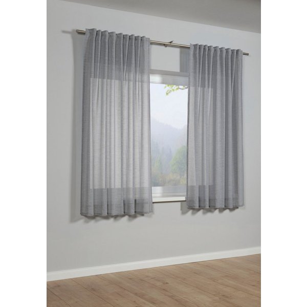 Sehlbach Gardine Schal Leinenoptik (1 St), Schlaufen, blickdicht, mit Gardinenband und verdeckten Schlaufen