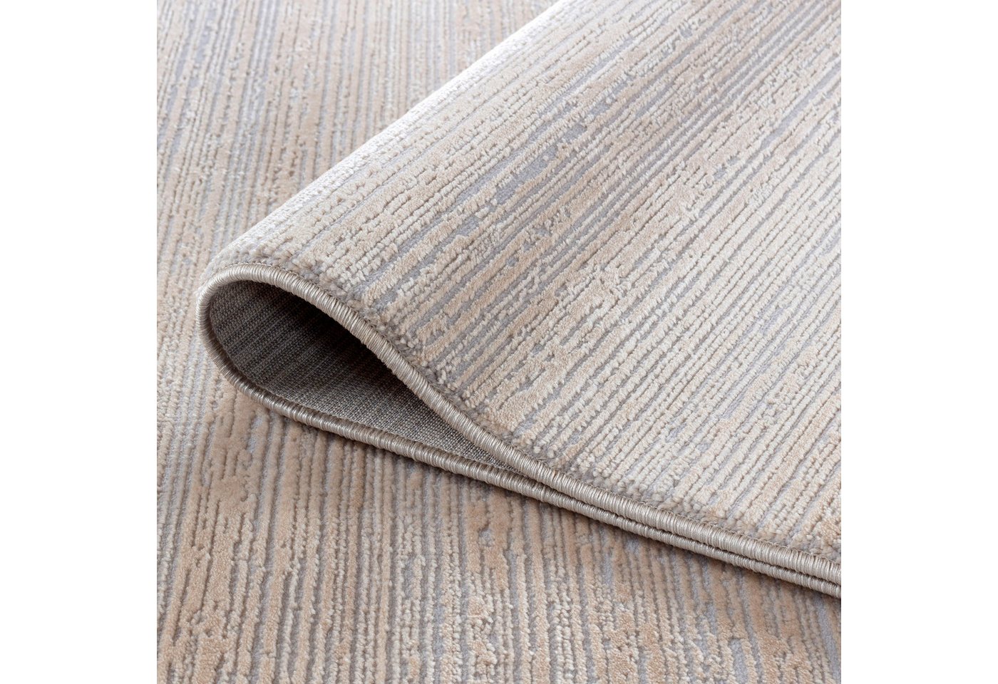 Sehrazat Teppich LIMA, auch als Läufer, rund, Höhe: 10 mm, Kurzflor, Linienstruktur, leichter Glanz, Wohnzimmer – Bild 3 von 5
