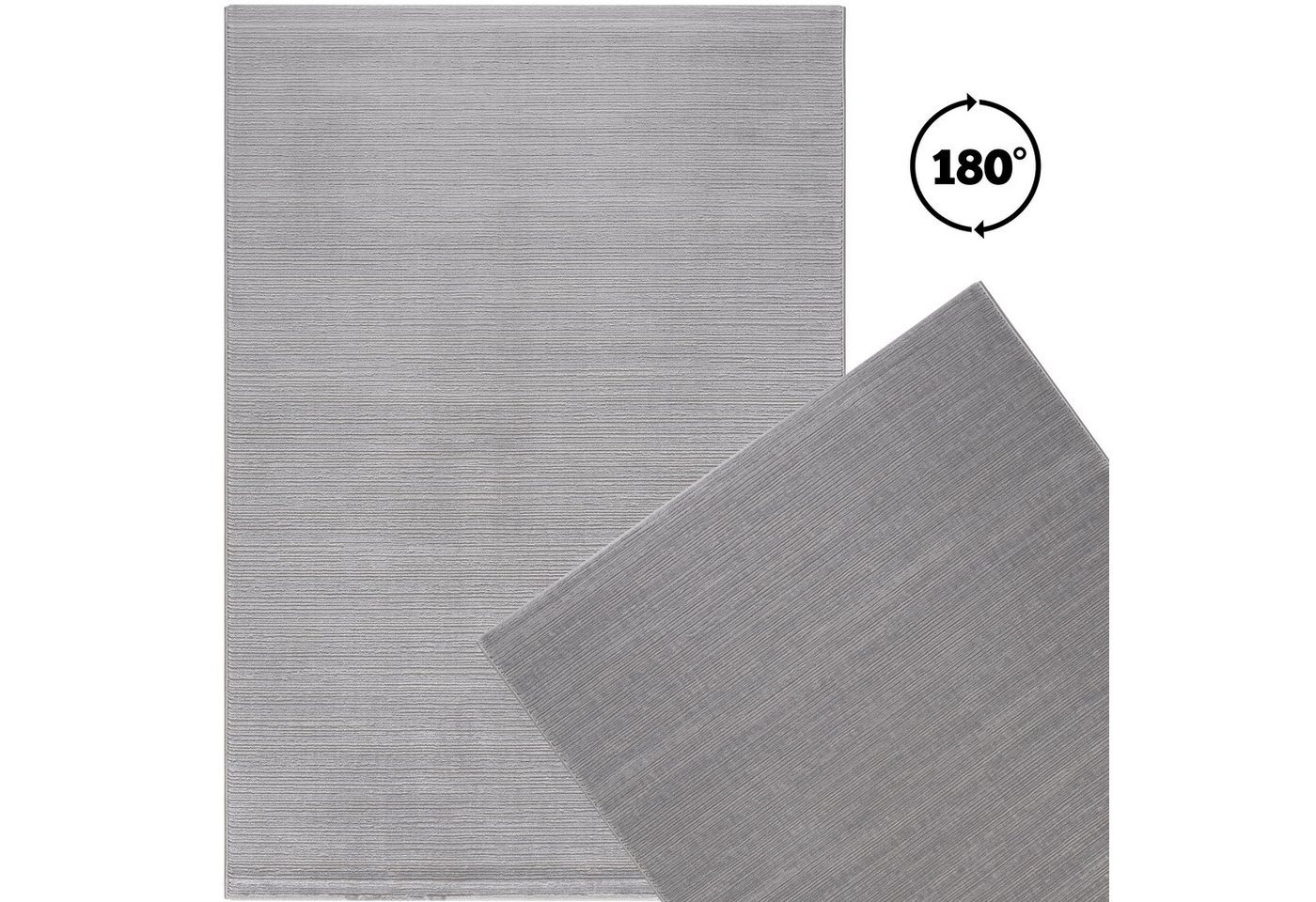 Sehrazat Teppich LIMA, auch als Läufer und in RUnd, rechteckig, Höhe: 10 mm, Kurzflor, Linienstruktur, leichter Glanz, Wohnzimmer – Bild 3 von 5