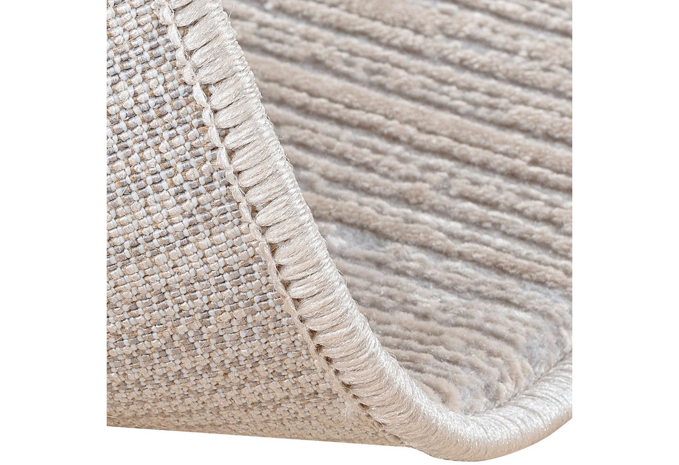 Sehrazat Teppich LIMA, auch als Läufer, rund, Höhe: 10 mm, Kurzflor, Linienstruktur, leichter Glanz, Wohnzimmer – Bild 4 von 5