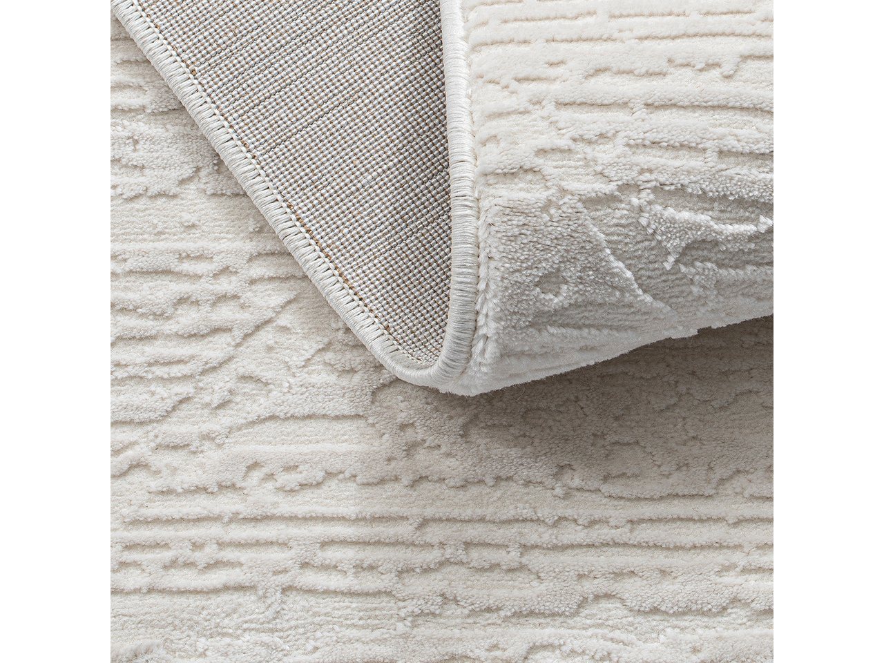 Sehrazat Teppich Moda 1200, auch als Läufer, rechteckig, Höhe: 11 mm, Kurzflor, grafisches Hoch Tief Muster, Wohnzimmer – Bild 3 von 5