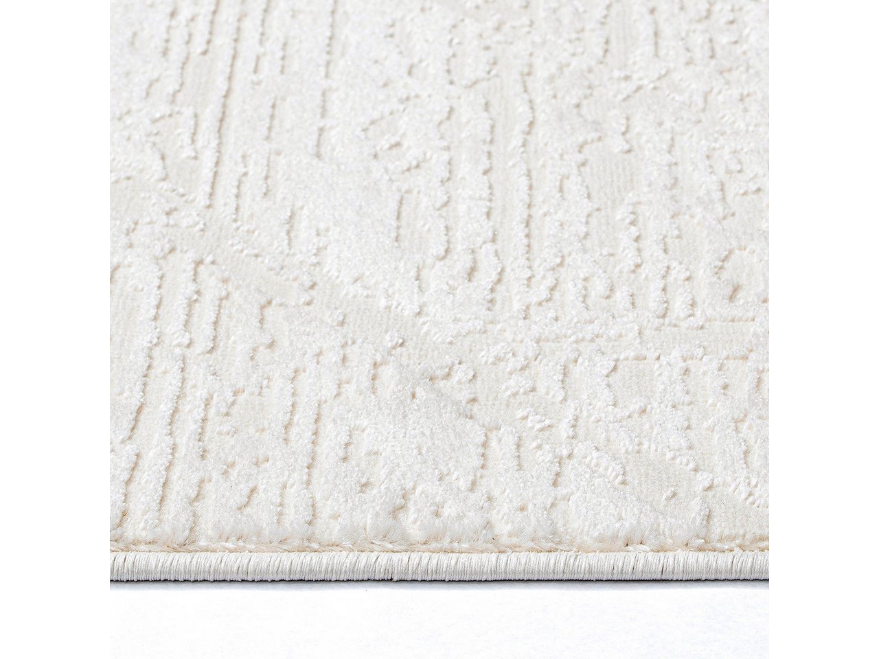 Sehrazat Teppich Moda 1200, auch als Läufer, rechteckig, Höhe: 11 mm, Kurzflor, grafisches Hoch Tief Muster, Wohnzimmer – Bild 5 von 5