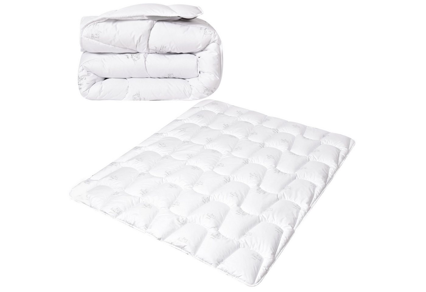 SEI Design Microfaserbettdecke Bettset SWAN Winter Bettdecke 200x220 + 2x 3D Kissen 80x80 ergonomisch, Füllung: Mikrofaser, Bezug: Mikrofaser, Wohlfüllkomfort d – Bild 2 von 5