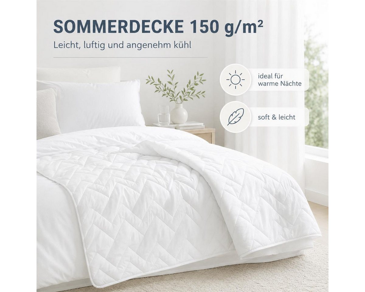SEI Design Microfaserbettdecke Mikrofaser Bettdecke Steppdecke Sommer, Füllung: Polyester, Bezug: 100% Mikrofaser, kochfest – Bild 3 von 5