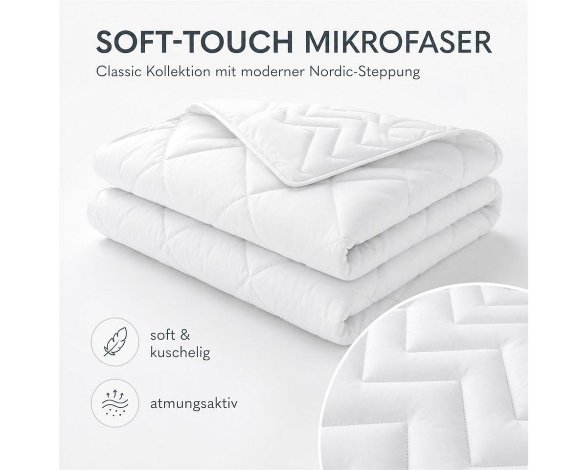 SEI Design Microfaserbettdecke Mikrofaser Bettdecke Steppdecke Sommer, Füllung: Polyester, Bezug: 100% Mikrofaser, kochfest – Bild 4 von 5