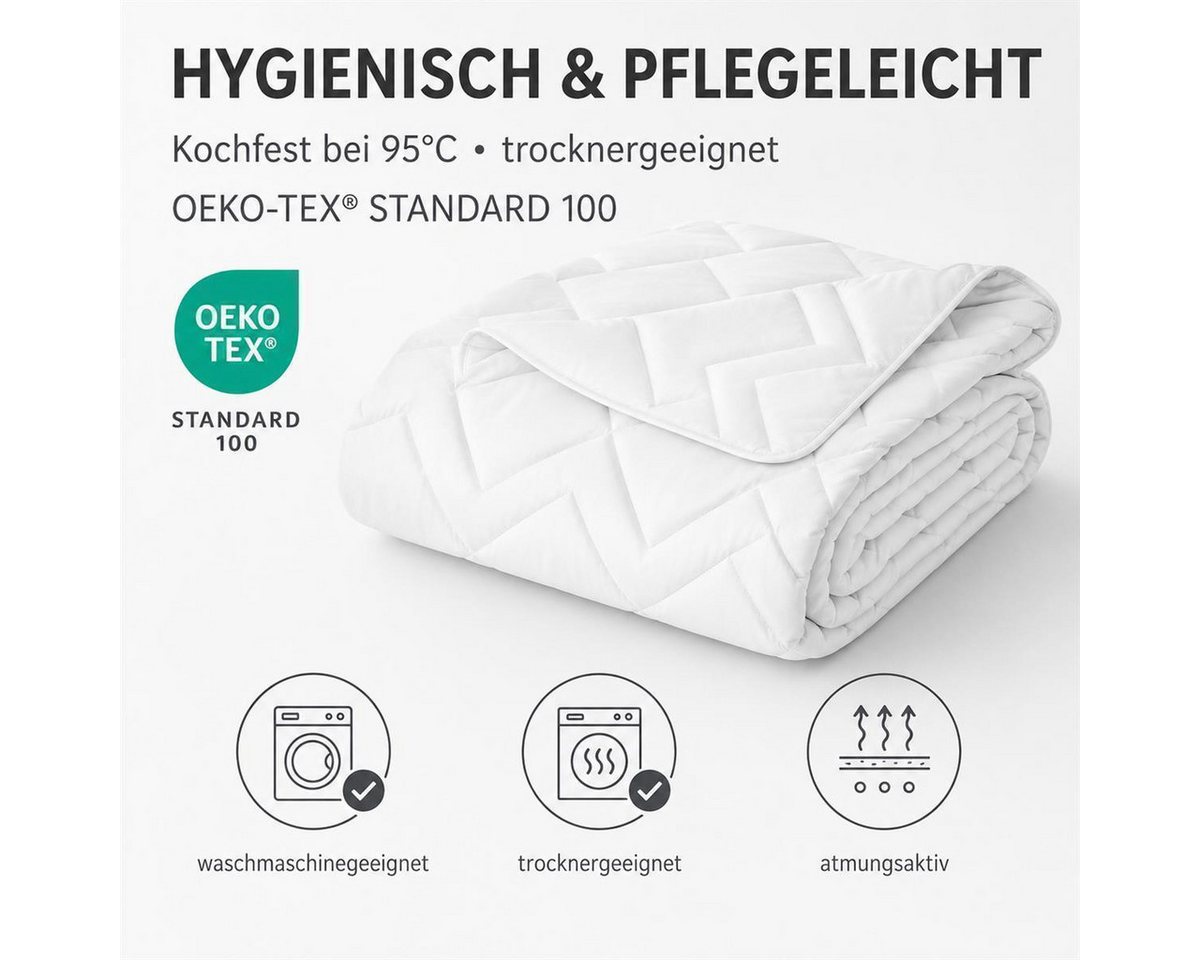SEI Design Microfaserbettdecke Mikrofaser Bettdecke Steppdecke Sommer, Füllung: Polyester, Bezug: 100% Mikrofaser, kochfest – Bild 5 von 5