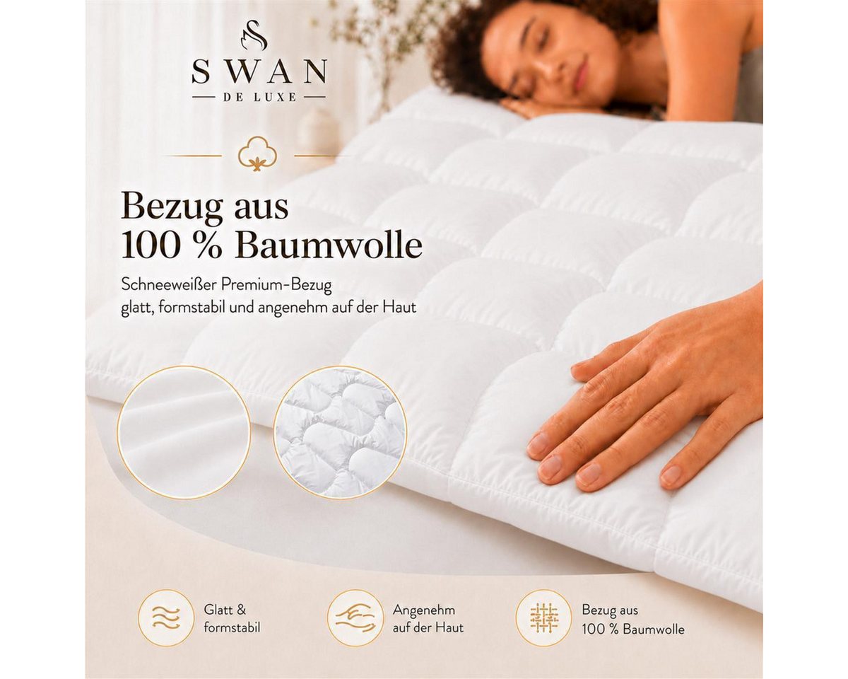 SEI Design Microfaserbettdecke SWAN de Luxe Winterbettdecke Bettdecke Decke Baumwolldecke vegan, Füllung: 100% Polyester, Bezug: 100% Baumwolle, Vegane Alternat – Bild 4 von 5