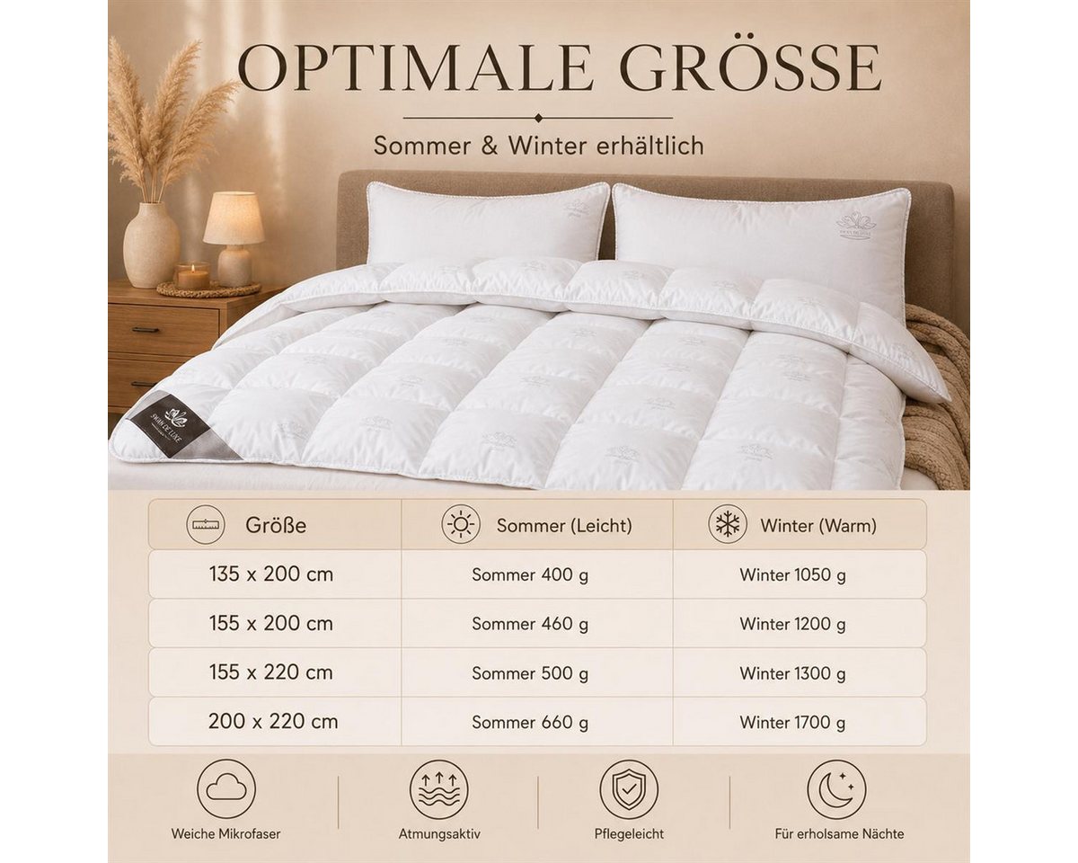 SEI Design Microfaserbettdecke Winter Bettdecke SWAN - warme Decke weich wie Daunen, Füllung: 100% Mikrofaser, Bezug: 100% Mikrofaser, ein Gefühl wie Daunen – Bild 2 von 5