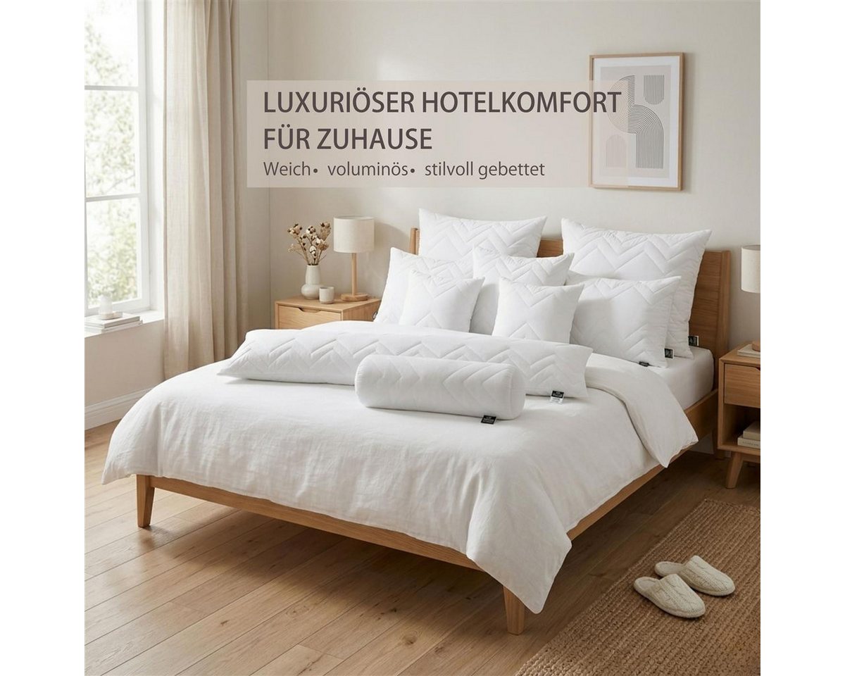 SEI Design Microfaserkissen Mikrofaser Dekokissen Sofakissen Kissen gesteppt 40x40 cm, Füllung: Faserbällchen, Bezug: Microfaser, Seitenschläfer, Rückenschläfer – Bild 3 von 5