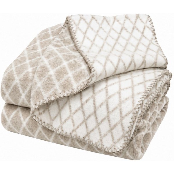 Plaid Kassandra 150x200 cm - Kuscheldecke Baumwollmix, SEI Design, Wohndecke Mandala Rose/Icegrey