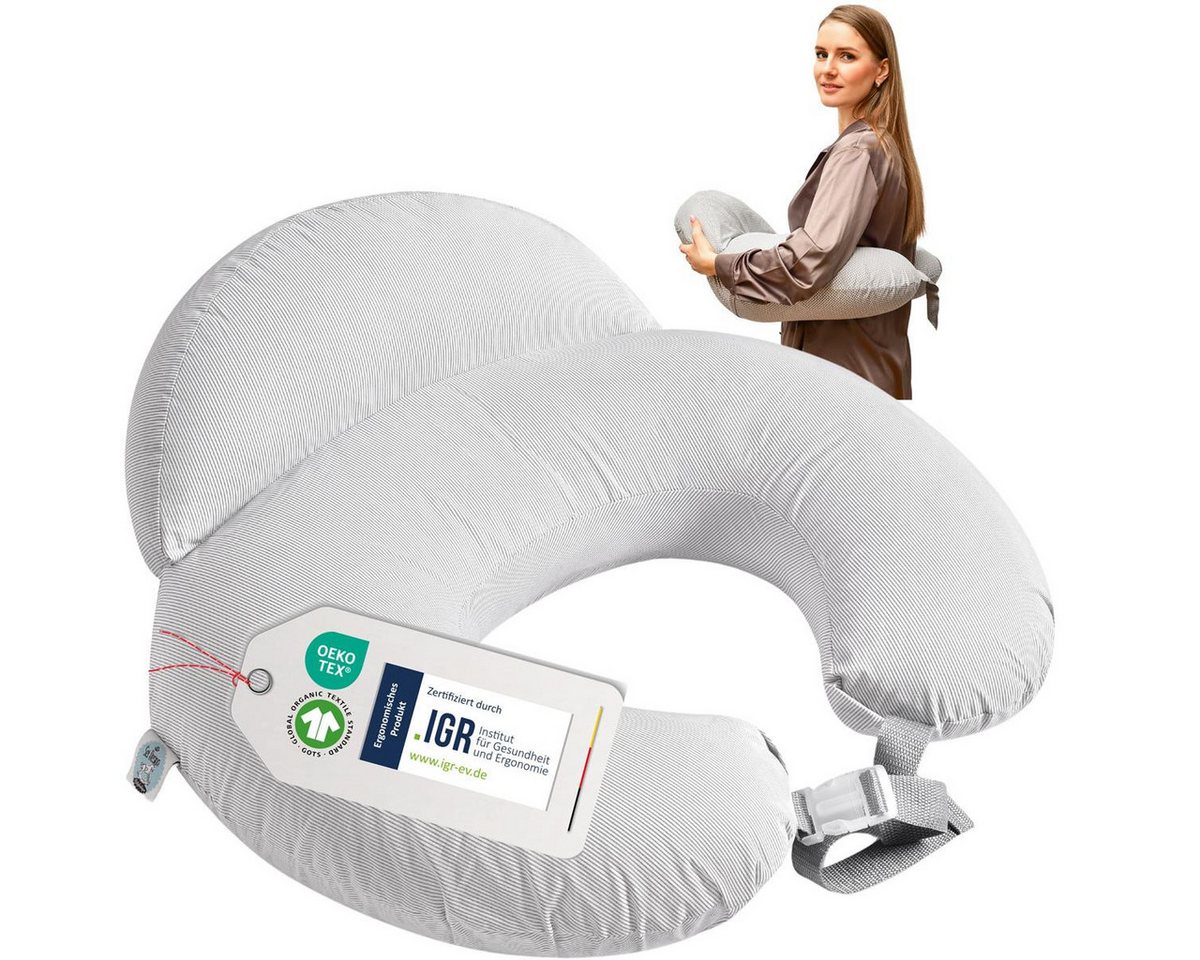 SEI Design Stillkissen Stillkissen mit verstellbarem Hüftgurt, entlastet Schultern und Nacken, mit Sicherheitsgurt, zusätzliches Kissen als Barriere – Bild 2 von 5