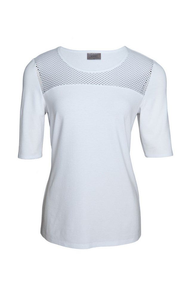 Seidel Moden Rundhalsshirt mit transparenten Lochmuster vorne - MADE IN GERMANY – Bild 3 von 4