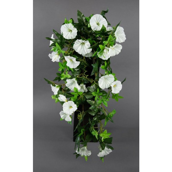 Kunstranke Petunienranke 65cm ZF Kunstpflanzen Kunstblumen künstliche Blumen Petunie, Seidenblumen Roß, Höhe 65 cm, Weiß
