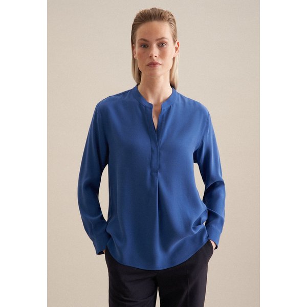 seidensticker Klassische Bluse 1/1 V-Neck Uni