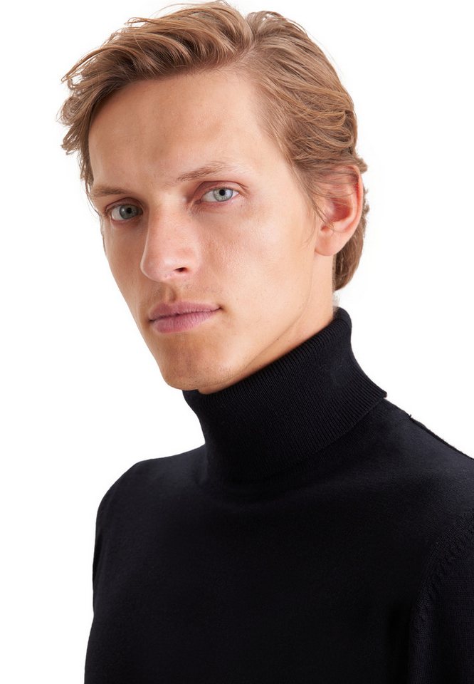 seidensticker Strickpullover Schwarze Rose 1/1 Rollkragen Uni – Bild 2 von 5