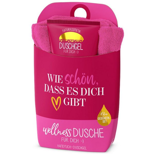 La Vida Seifenspender Wellness-Dusche Geschenkset Duschgel Handtuch la vida Herz 1087131