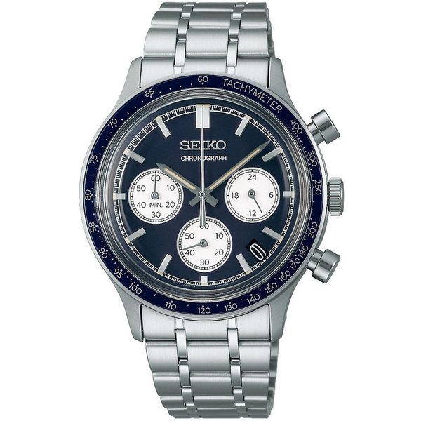 Seiko Chronograph SSB477P1, Quarzuhr, Armbanduhr, Herrenuhr, Edelstahlarmband, analog, Tag