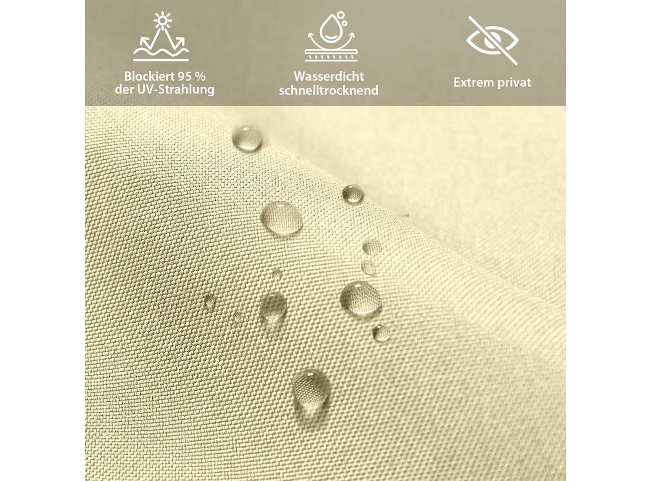Sekey Balkonsichtschutz Balkonabdeckung PES Balkonverkleidung Blickdicht Windschutz Garten mit Ösen, Nylon Kabelbinder und Kordel – Bild 5 von 5