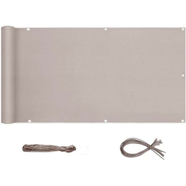 Sekey Balkonsichtschutz Meterware 75cm hoch Balkonsichtschutz Wetterfest Balkonbespannung Terasse Wetterfest, Sonnenschutz blickdicht, für 100% Privatsphäre