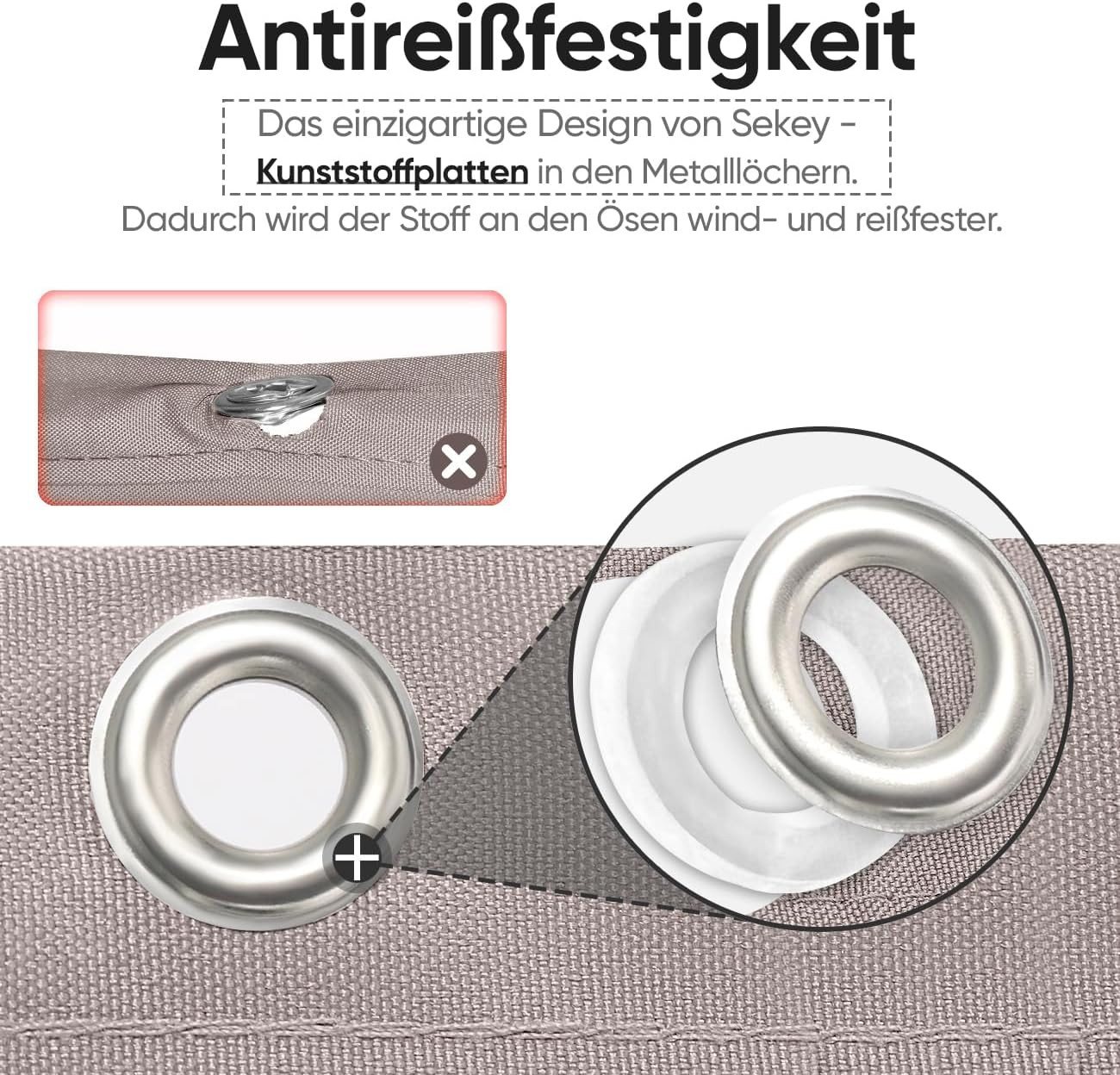 Sekey Balkonsichtschutz Meterware 75cm hoch Balkonsichtschutz Wetterfest Balkonbespannung Terasse Wetterfest, Sonnenschutz blickdicht, für 100% Privatsphäre – Bild 4 von 5