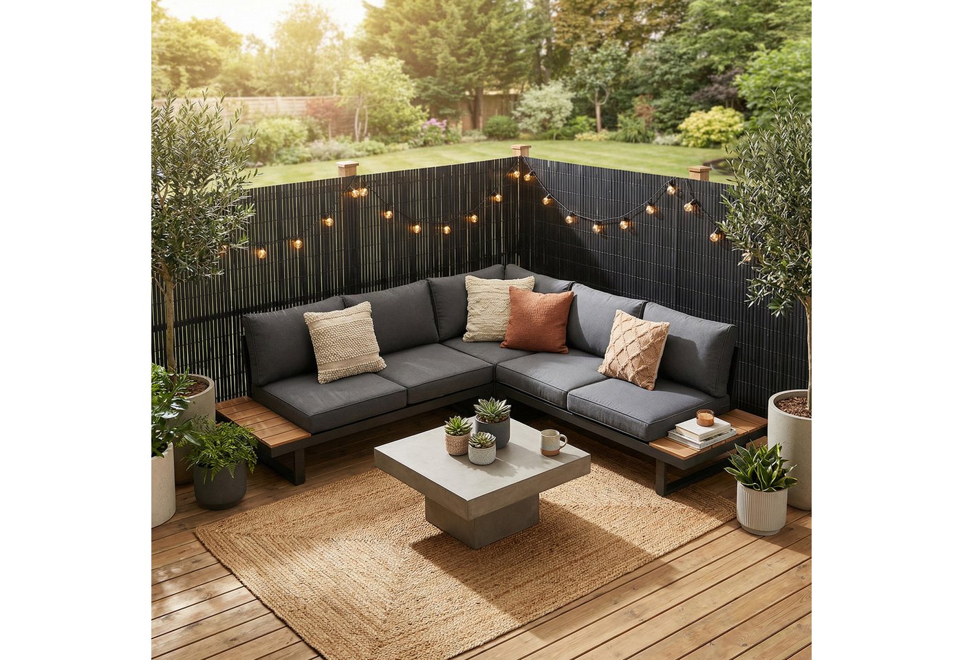 Sekey Balkonsichtschutz PVC Sichtschutzmatte mit Abschlussleiste & Kabelbindern ohne Bohren Windschutz, Wasserdicht, UV-Beständig für Balkon Garten Terrasse – Bild 3 von 5