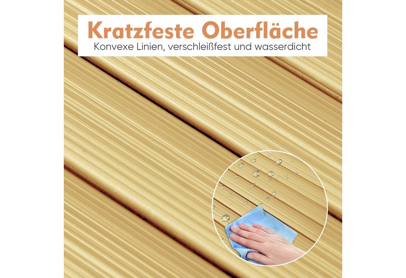 Sekey Balkonsichtschutz PVC Sichtschutzmatten Bambus Sichtschutz Balkon Garten Sichtschutzzaun mit der inneren doppelten Verstärkung, kratzresistenter Oberfläch – Bild 4 von 5