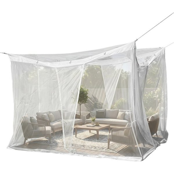 Sekey Moskitonetz Moskitonetz Pavillon 3,5x2,5x2,5m Insektenschutz Garten Outdoor Balkon, Fliegennetz für Pergola Garten groß Mückenschutz stabil
