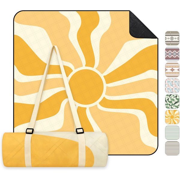 Picknickdecke Picknickdecke 200 x 200 cm Campingdecke Wasserdicht, 3 Schichten, Sekey, Campingdecke Wärmeisoliert mit Wasserdichter Unterseite