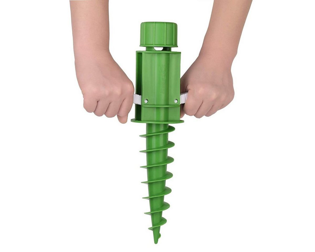 Sekey Schirmhalter Sonnenschirmhalter Bodendübel Einschraubhülse mit Aufhängehaken, für Stöcke bis Ø 32 mm – Bild 4 von 5