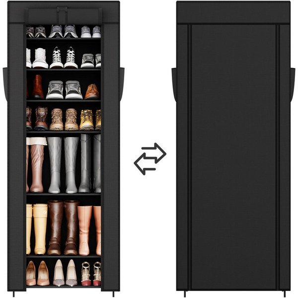 Sekey Stoffschrank Schuhschrank mit 9 Ebenen, Vliesstoff Schuhaufbewahrung Breite 58 cm, Schuhständer Platzsparend, 27 Paar Schuhe