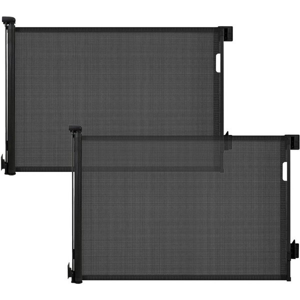 Sekey Treppenschutzgitter Treppenschutzgitter ausziehbar Absperrgitter Hund Kinder Schutzgitter (2 St), 0–150 cm, Schwarz ohne Bohren geeignet für den Innen- un