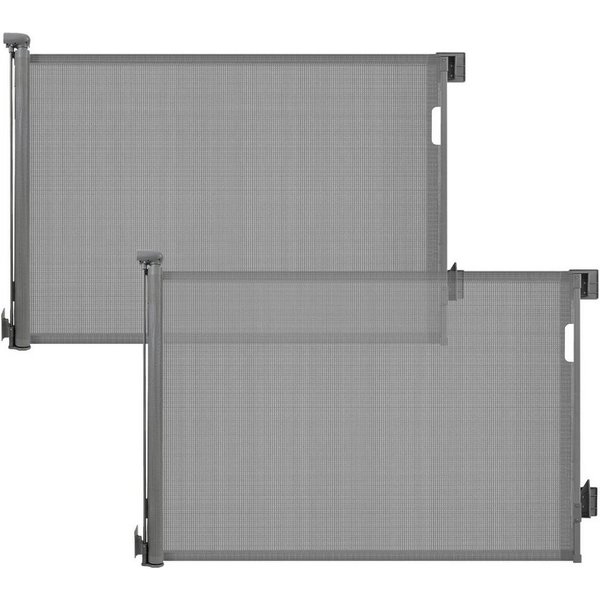 Sekey Treppenschutzgitter Treppenschutzgitter ausziehbar Absperrgitter Hund Kinder Schutzgitter (2 St), 0–150 cm, Grau ohne Bohren geeignet für den Innen- und A