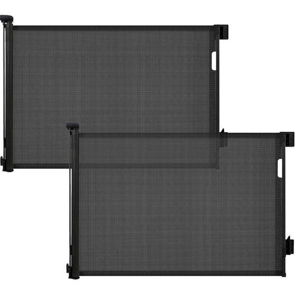 Sekey Treppenschutzgitter Treppenschutzgitter ausziehbar Absperrgitter Hund Kinder Schutzgitter (2 St), 0–150 cm Schwarz, 2 Stück, mit Bohren, geeignet für Inne