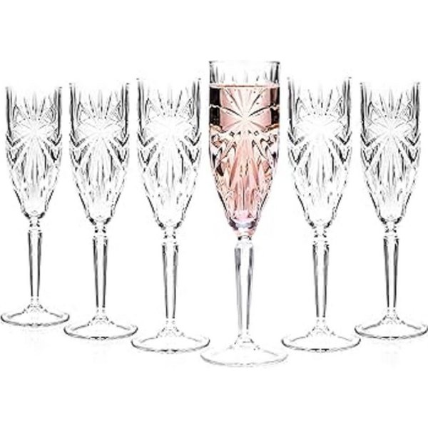 RCR Sektglas RCR Oasis Champangerglas 160 ml 6er Set, Kristallglas