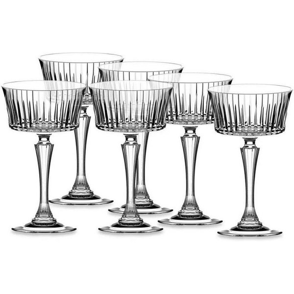 RCR Sektglas RCR Timeless Champagnerschale 6er Set, Kristallglas
