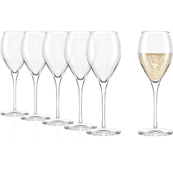 Stölzle Sektglas Stölzle Lausitz Prestige Champagnerkelch 6er Set, Kristallglas