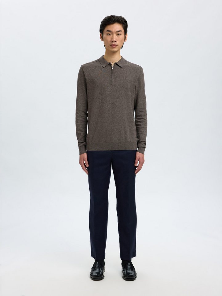 Selected Polokragenpullover SLHBERG LS HALF ZIP POLO NOOS – Bild 3 von 5