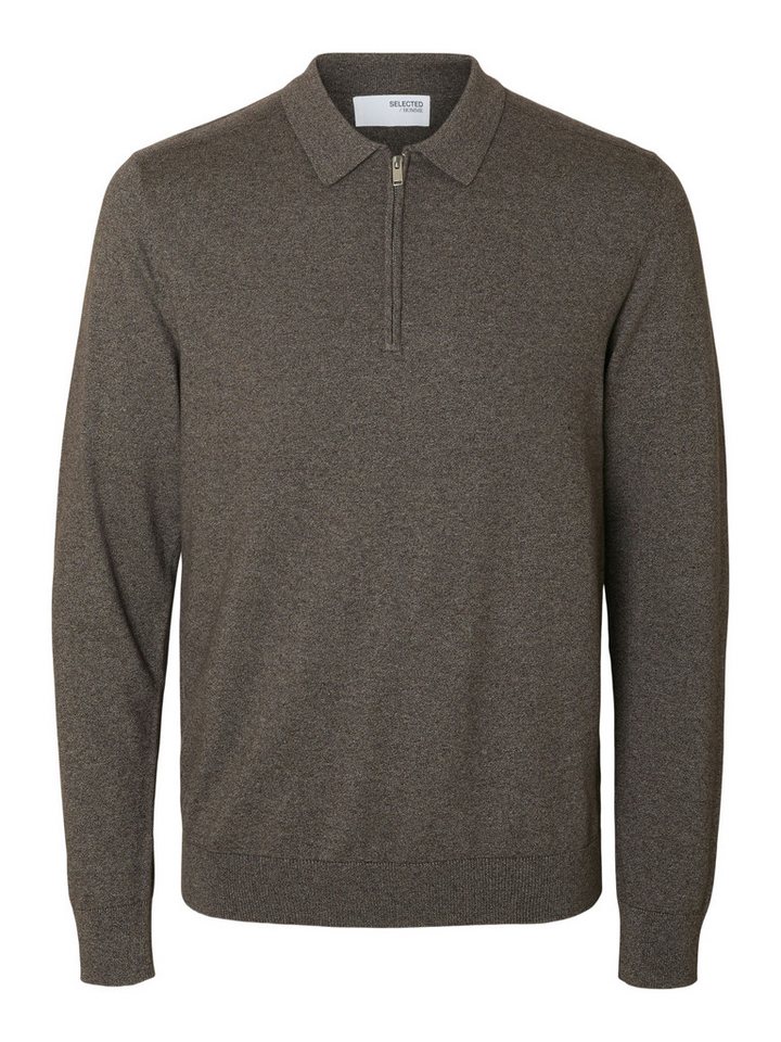 Selected Polokragenpullover SLHBERG LS HALF ZIP POLO NOOS – Bild 4 von 5