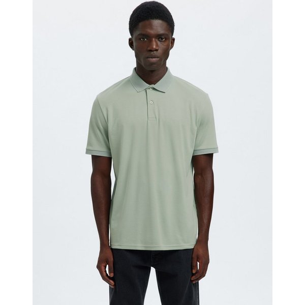 Selected Poloshirt SLHFAVE BUTTON SS POLO NOOS Baumwollmischung, regular fit