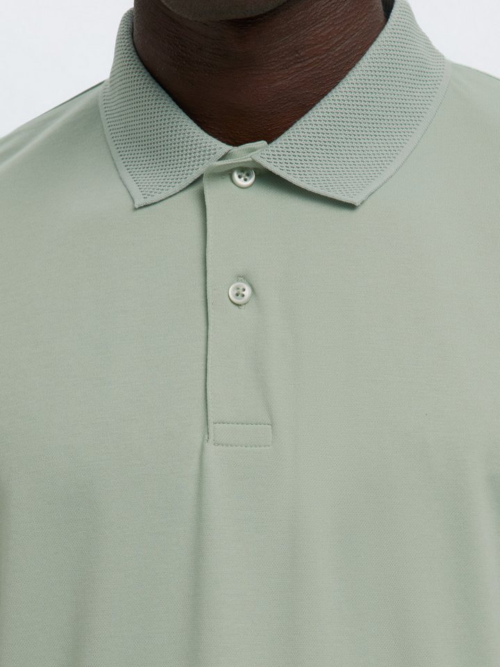 Selected Poloshirt SLHFAVE BUTTON SS POLO NOOS Baumwollmischung, regular fit – Bild 2 von 5