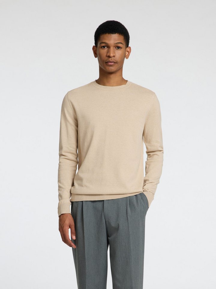 Selected Rundhalspullover SLHBERG CREW NECK NOOS Baumwolle, regular fit – Bild 2 von 5