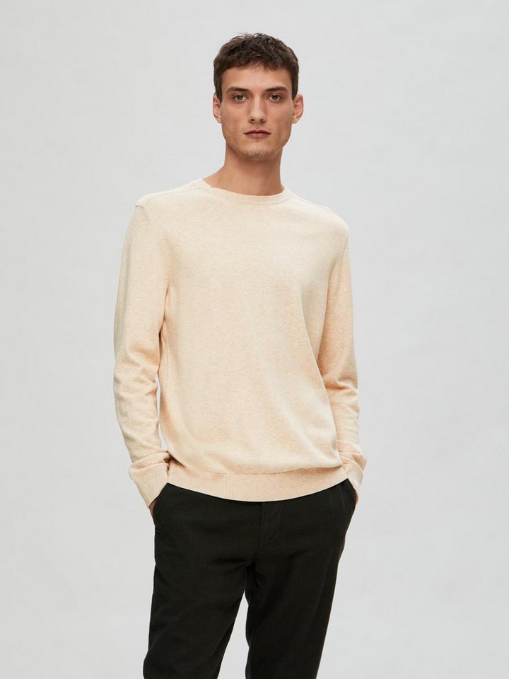 Selected Rundhalspullover SLHBERG CREW NECK NOOS Baumwolle, regular fit – Bild 3 von 5