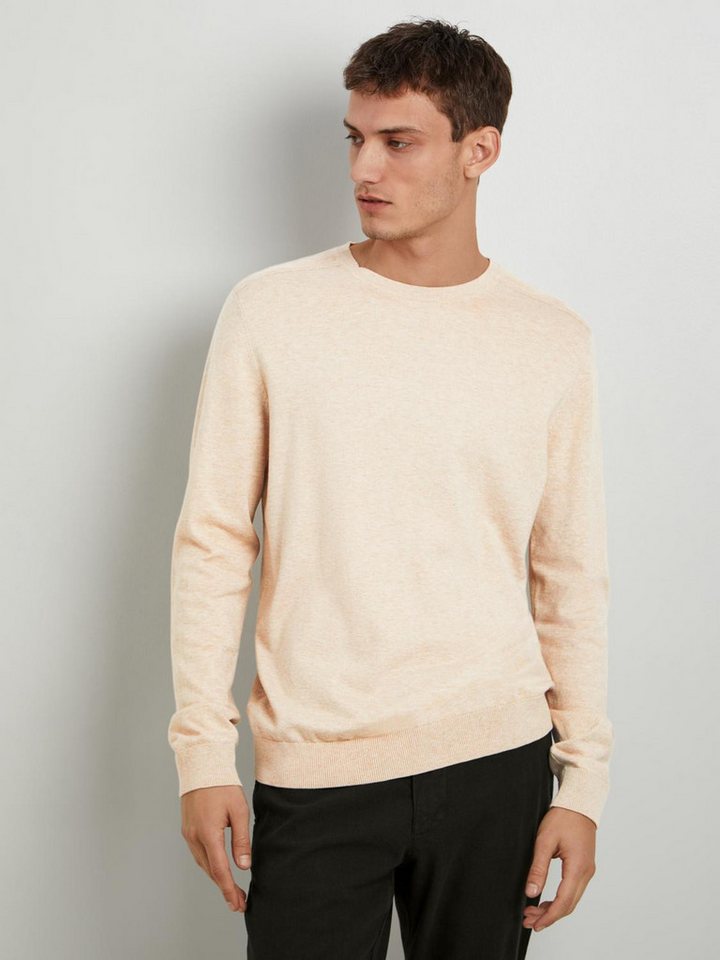 Selected Rundhalspullover SLHBERG CREW NECK NOOS Baumwolle, regular fit – Bild 5 von 5