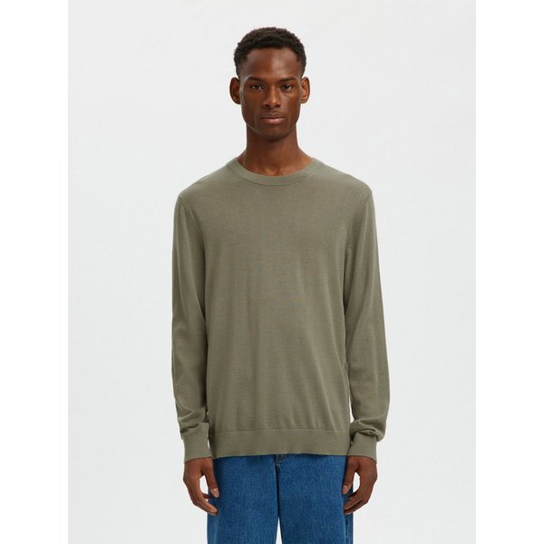 Selected Rundhalspullover SLHTRAY LS KNIT MERINO CREW NECK NOOS Wolle, regular fit