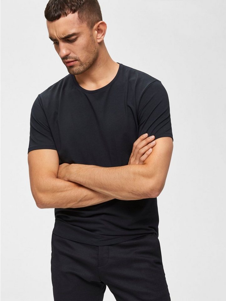 Selected Rundhalsshirt SLHNEWPIMA SS O-NECK TEE NOOS – Bild 2 von 5
