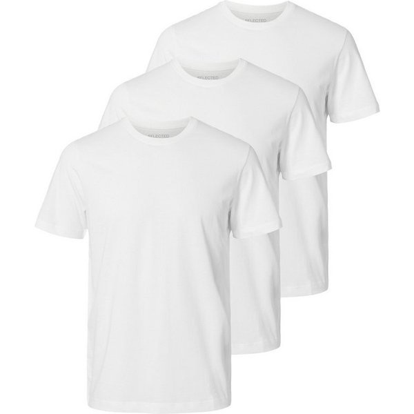Selected Rundhalsshirt SLHZREG-DAN 3 PACK SS O-NECK TEE (Packung, 3-tlg)