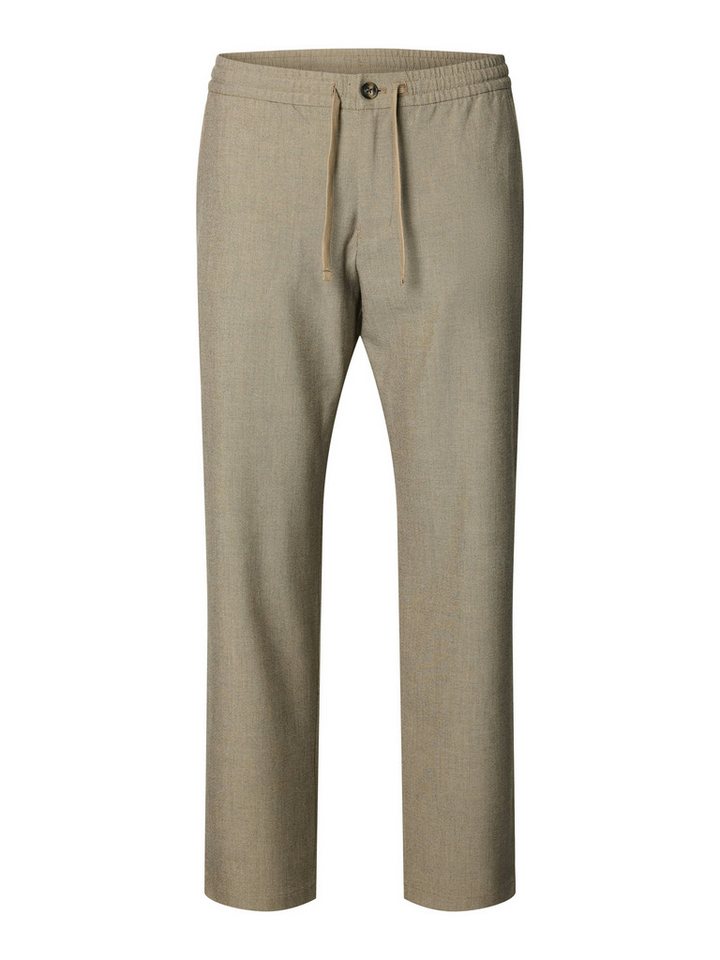 Selected Schlupfhose SLH196-STRAIGHT ROBERT STRING PANT NOOS Materialmix, straight fit – Bild 4 von 5