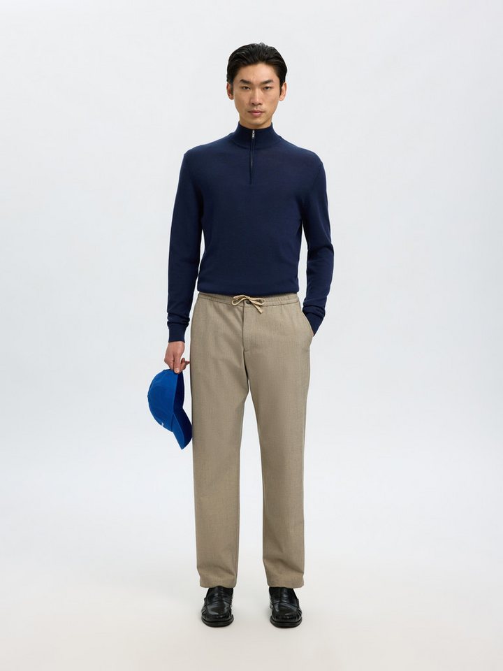Selected Schlupfhose SLH196-STRAIGHT ROBERT STRING PANT NOOS Materialmix, straight fit – Bild 5 von 5